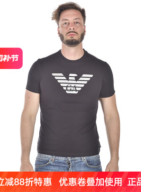 ARMANI阿玛尼EA男士鹰标印花圆领休闲百搭短袖T恤正品3Z1T881J00Z