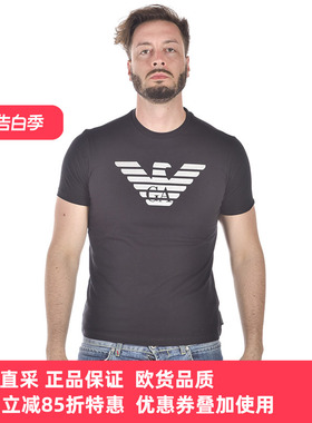 ARMANI阿玛尼EA男士鹰标印花圆领休闲百搭短袖T恤正品3Z1T881J00Z