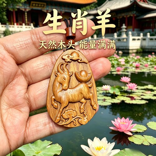 绿檀木属相羊46牌车挂护木