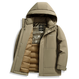 2025新款羽绒服男士冬季休闲加厚外套加厚时尚连帽短款男装24065