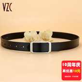 黑色简约百搭真皮牛皮质时装 皮带韩版 装 腰带女款 饰配裙牛仔裤 带潮