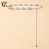 腰链女银色小众设计感合金链条细腰带时尚 腰间配饰配连衣裙裤 腰链