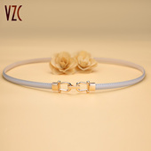 饰小腰链夏季 腰带配连衣裙灰色韩国装 百搭细裤 真皮女皮带牛皮时尚