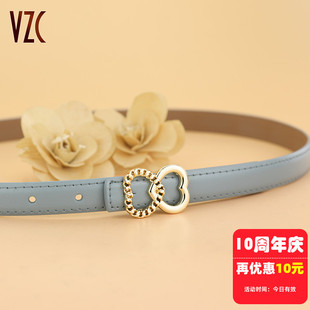 皮带女款真皮牛皮设计感时尚韩版细窄牛仔裤带装饰配裙子腰带夏季