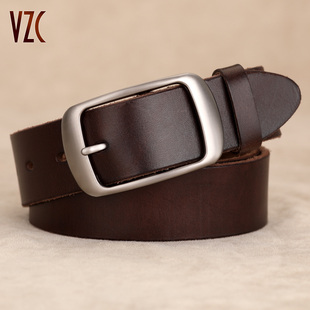 皮带男款 带 真皮头层纯牛皮简约复古腰带简约商务休闲青中年牛仔裤