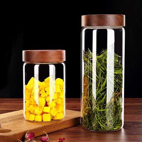 高硼硅密封玻璃罐茶叶罐食品级