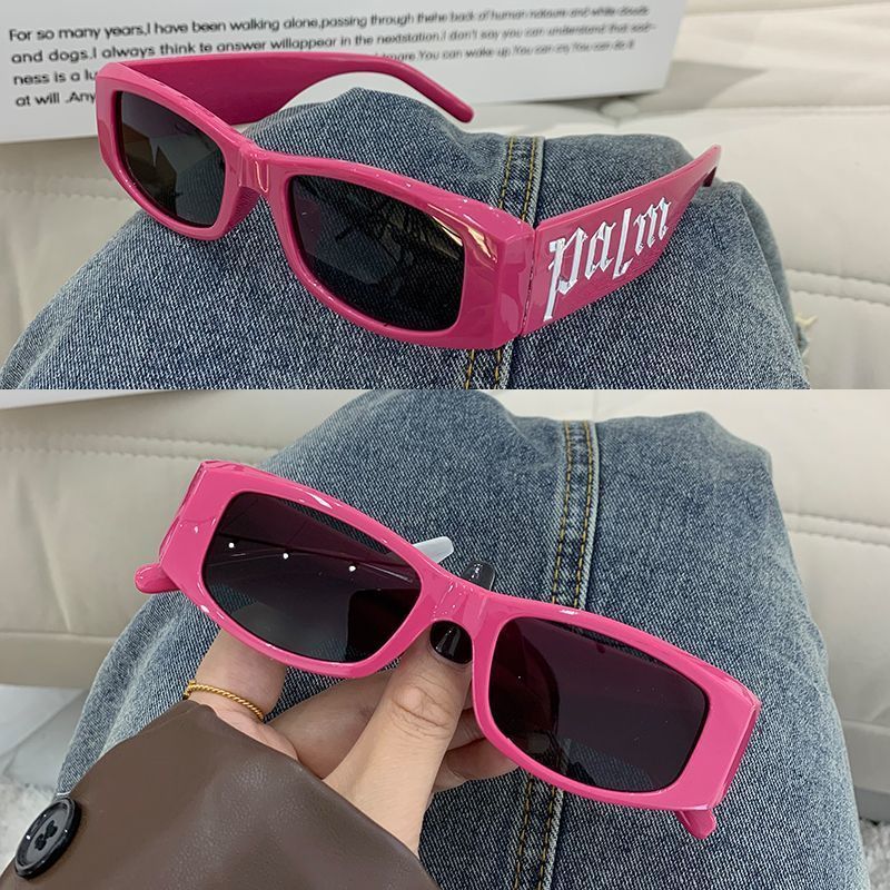 甜辣粉色墨镜女2025新款欧美ins网红朋克风太阳镜街头凸造型眼镜