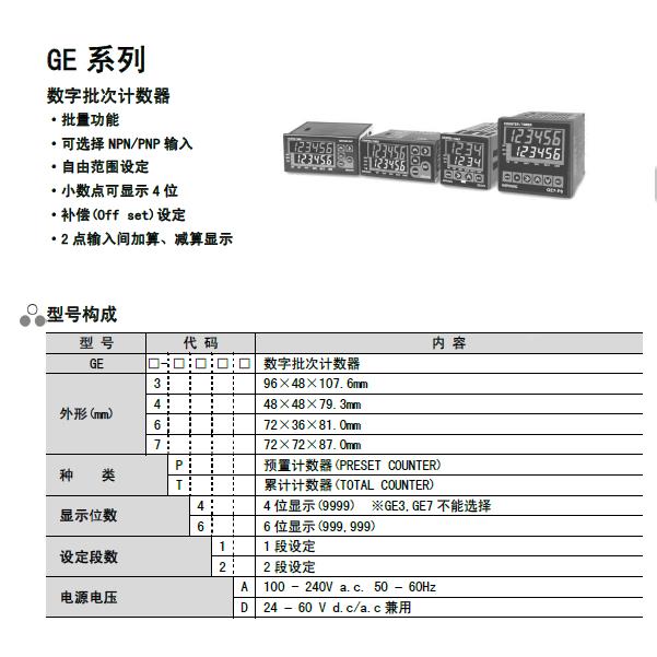 韩荣计数器GE4-P62A/G4E4-P1A/GEA4-T6/GF4-P16N议价