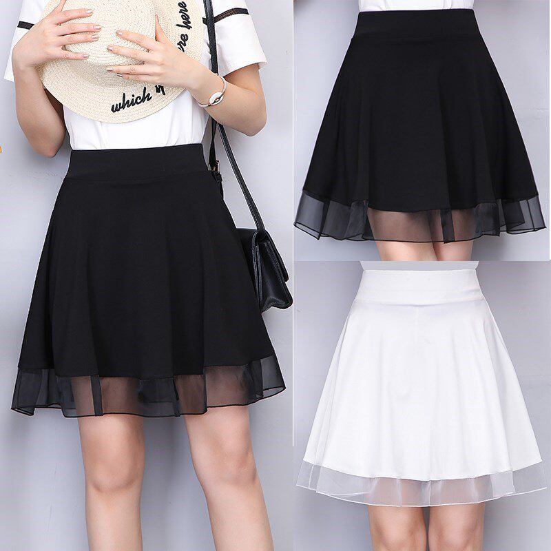 网纱夏季女A字裙百褶裙子短裙裤裙2018新款大码高腰白纱裙半身裙|msdalam kategori Butik wanita / wanita, skirt - dari Buy2taobao.com untuk memberikan perkhidmatan ejen Taobao profesional membeli