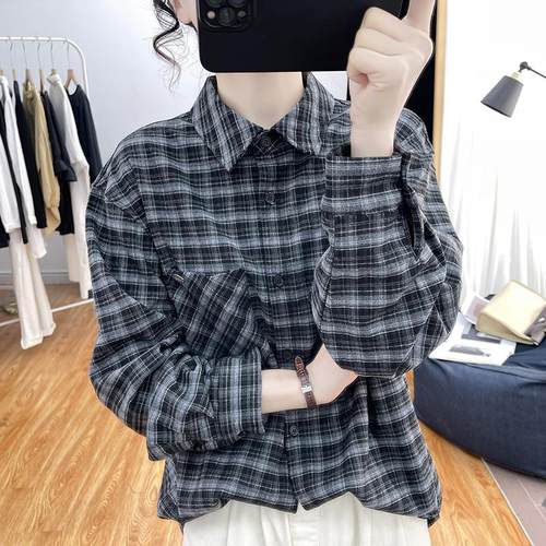 长袖磨毛衬衣外套打底打底