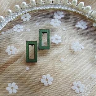 欧美外贸饰品 原木系列 极简系列黑色 几何图形耳钉