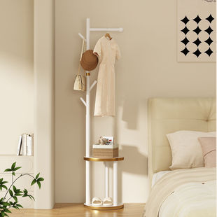 实木衣架落地卧室挂衣架室内家用立式 衣服收纳架子房间置物衣帽架