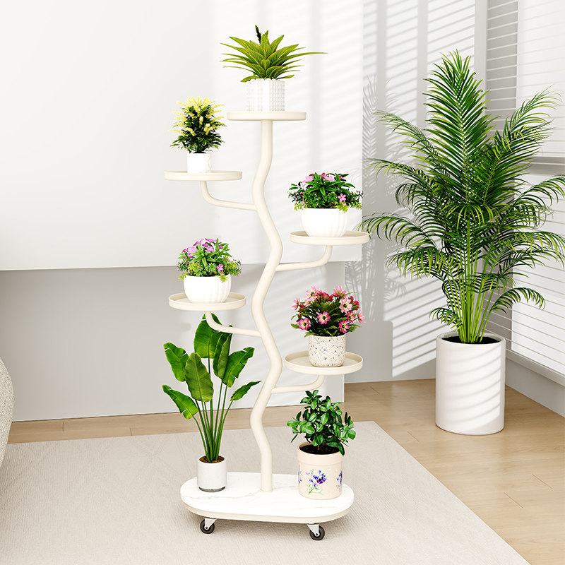 轻奢花架客厅落地式阳台置物架移动铁艺花架多肉多层爬藤花盆托,收纳整理,整理架/置物架/收纳架,淘宝优惠券,粉丝福利购,淘宝优惠卷