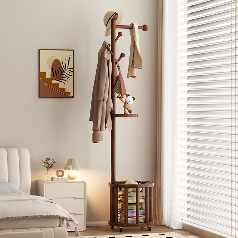实木衣帽架落地卧室家用挂衣架