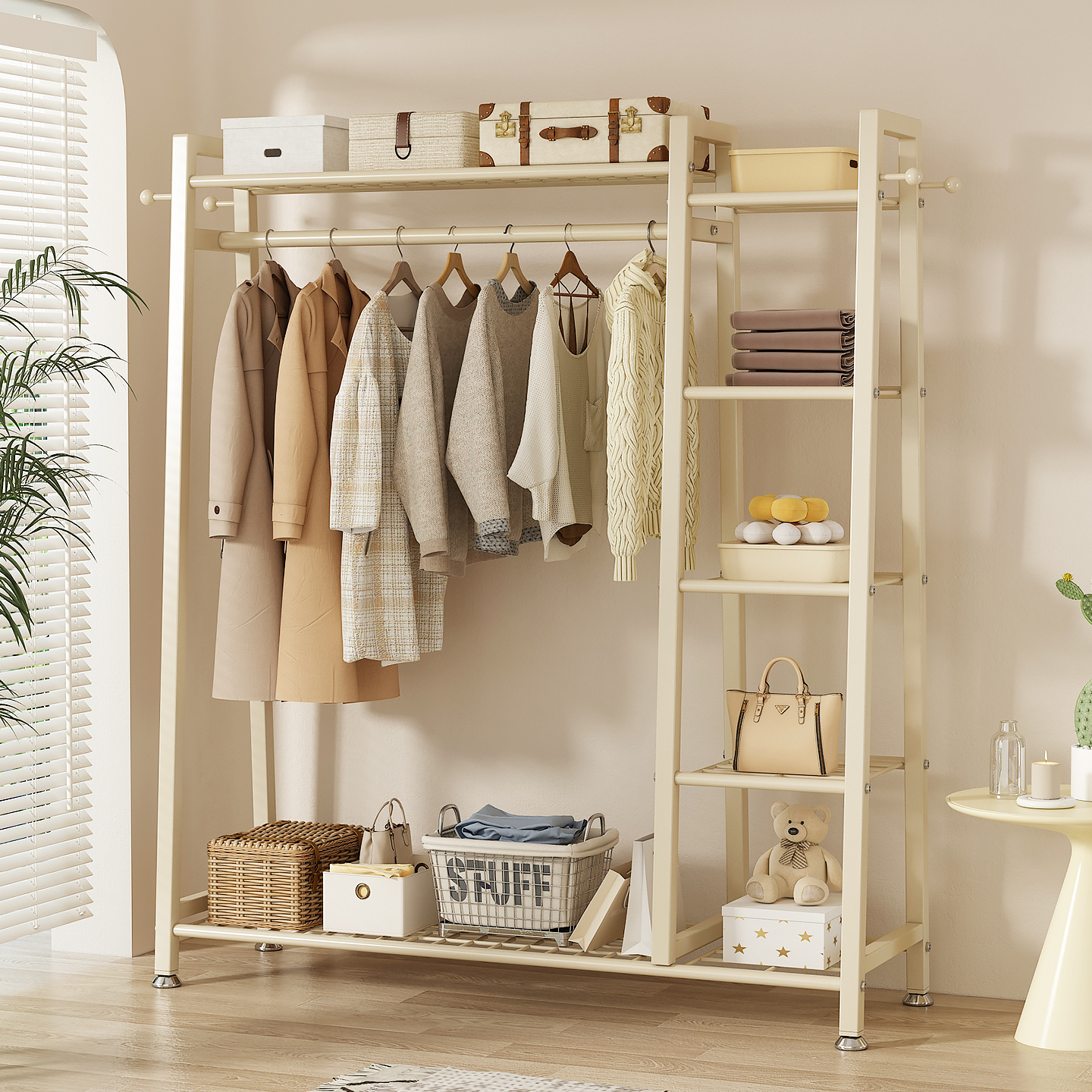 【全新升级】衣帽架落地卧室