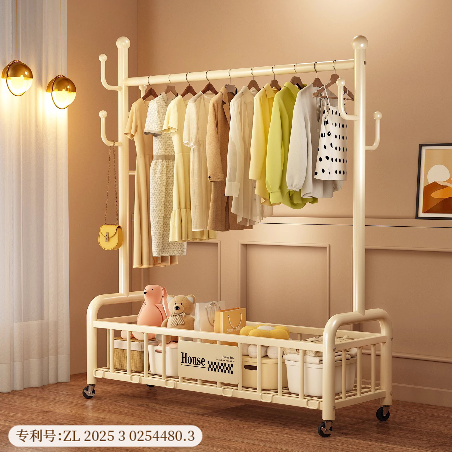 【巨粗32管】衣架落地卧室挂衣架