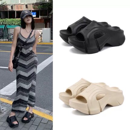 2026新款巴黎同款拖鞋女夏季外穿厚底精致高级感法式绝美沙滩凉拖
