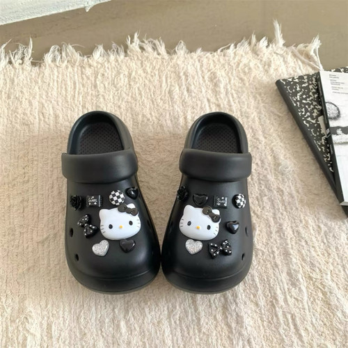helloKitty可爱甜酷洞洞鞋女防滑