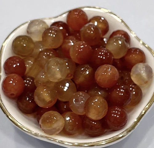 [DIY]天然刻面老玛瑙单珠散珠9mm 5颗