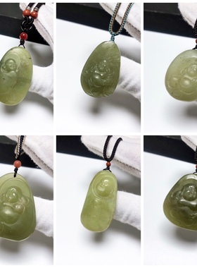 D307# 天然和田玉黄口老料佛公吊坠 大挂件 配证书 多款可选