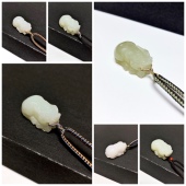 天然和田玉貔貅吊坠 多款 青玉 D1079 白玉 青白玉 可选 配证书