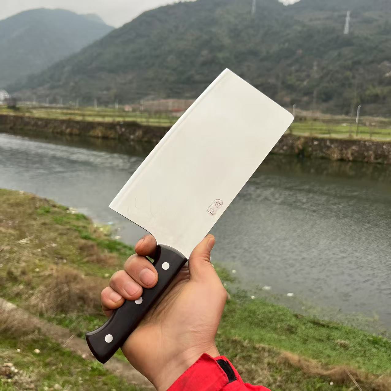 龙泉老布B2-911整刀斩切两用刀家用厨房菜刀文武刀