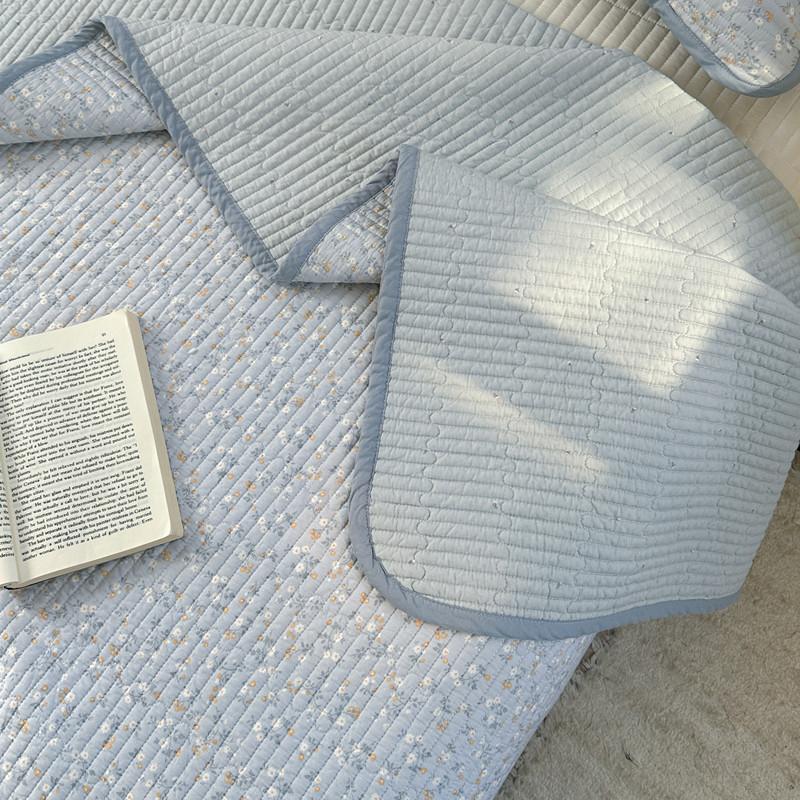 有态度A类纯棉床盖三件套棉花绗缝榻榻米全棉床单防滑可定制婴幼