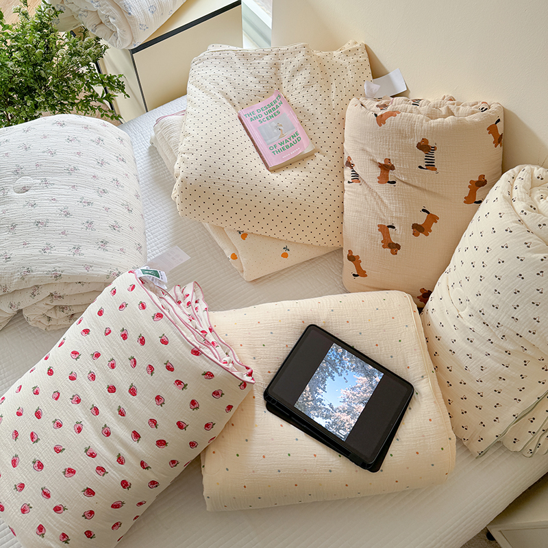 有态度软软糯糯纯棉夏凉被婴幼儿母婴全棉夏被空调被子四季可机洗