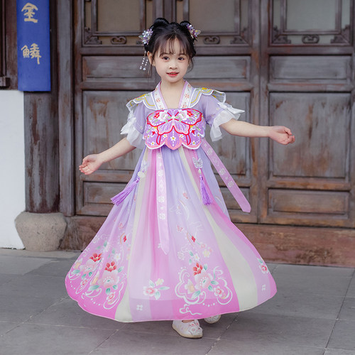 2025新款女童汉服运费险手工刺绣