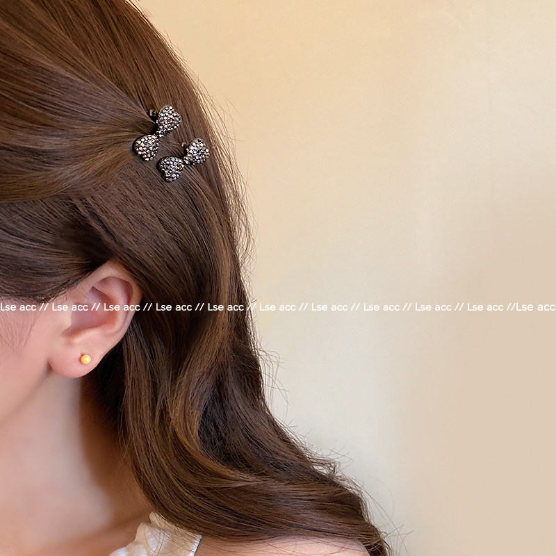 小号水钻蝴蝶结侧边鸭嘴夹