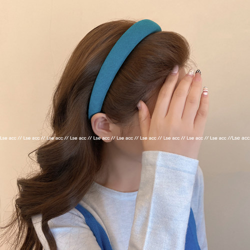 湖蓝色海绵发箍女发饰