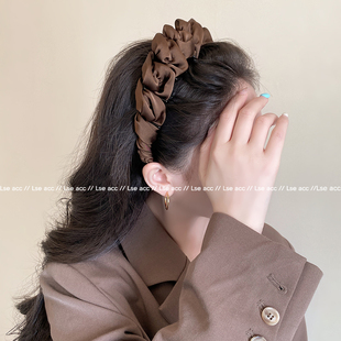 云朵泡泡发箍女款2025新款高颅顶头箍日常外戴减龄显脸小洗脸发卡