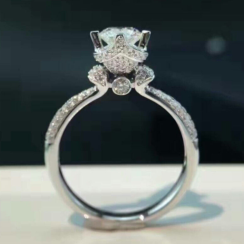 福大生1.70ct(130+40)VS I-J天然钻戒婚戒四爪 皇冠超闪特价正品