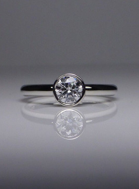 福大生珠宝 钻戒女正品1克拉裸钻铂金钻石婚戒70分钻石戒指带证书