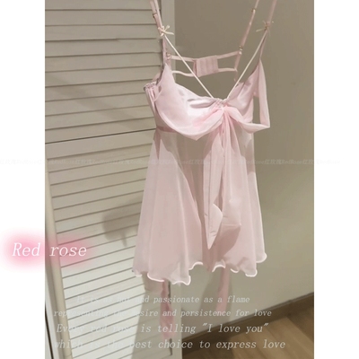 性感纯欲风网纱镂空睡衣女蕾丝女