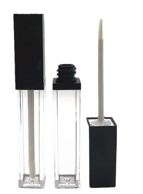 方形唇彩瓶子 DIY黑色中节高档唇釉空管分装瓶 化妆品包材8ML