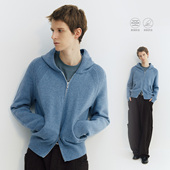 连帽毛衣 NORYBRAND 羊毛混纺茧型口袋合身款 高克重纱线复古