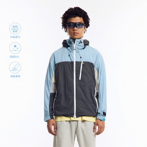 NORYBRAND「凉皮防晒」撞色结构防紫外线透气防晒服 运动皮肤风衣