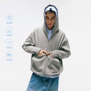 NORYBRAND 「隐藏口袋」连帽空气层BOXY卫衣机能户外帽绳外套夹克