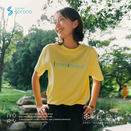 NORYBRAND城市流动-索罗娜 （nory）印花短袖TEE夏季透气T恤上衣