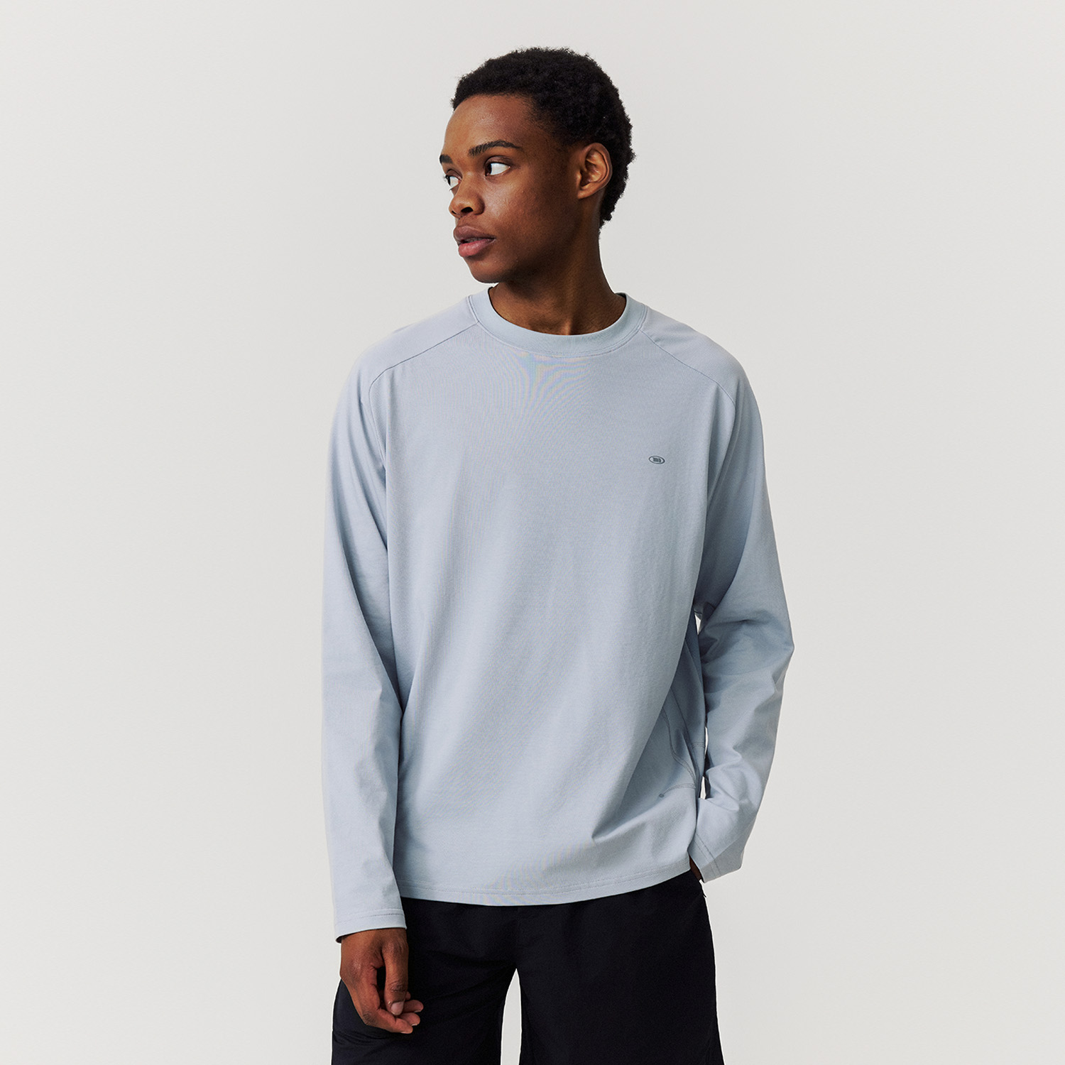 NORYBRAND 抗菌防螨日常通勤 索罗娜速干隐藏袋拼接运动长袖T恤