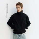 NORYBRAND 时尚抽褶结构座山雕加绒马冬季新款立领毛绒保暖上衣