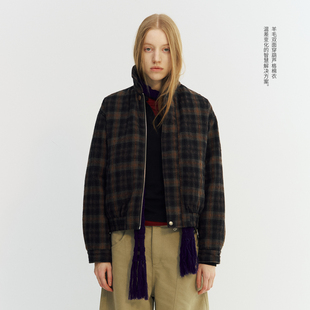 NORYBRAND 皱格羊毛肌理双面穿隔热保暖棉服 通勤休闲防风外套