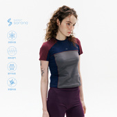 速干凉感T恤女款 运动修身 撞色哈苏线拼接功能短袖 若屿NORYBRAND