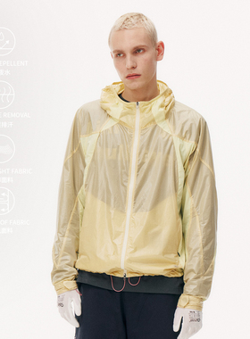 NORYBRAND 26SS户外亮光轻薄 孔洞皮肤风衣 春夏透气连帽外套