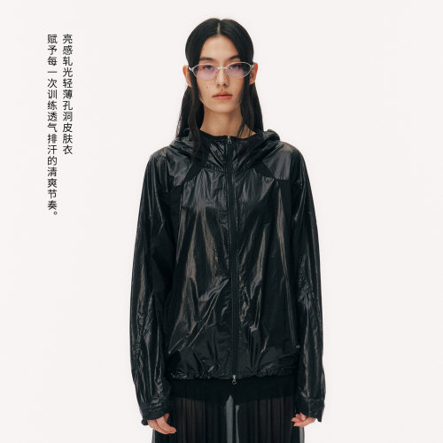 NORYBRAND 男女同款防晒衣夏亮光轻薄透气皮肤风衣户外防泼水外套