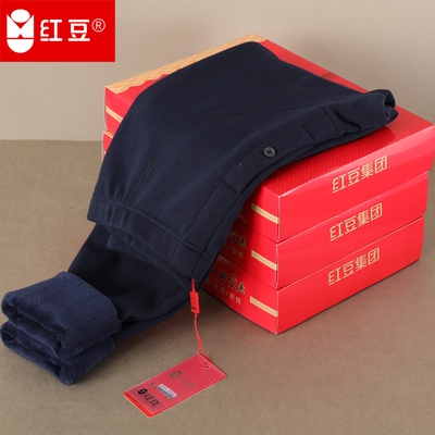 红豆加厚护膝裤男保暖裤