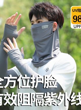 2025夏季新款骑行防风防晒面罩口罩冰丝全脸护颈遮阳防紫外线脸罩