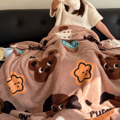 小毛毯被子盖腿薄午休毯子空调办公室午睡毯法兰绒沙发毯学生盖毯