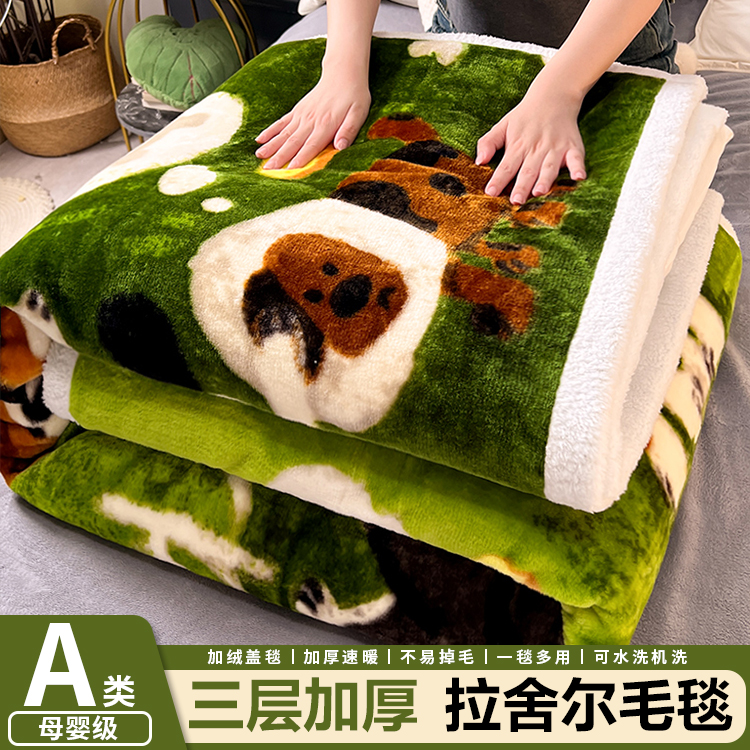 加厚拉舍尔毛毯被子午睡办公室披肩盖毯儿童珊瑚法兰绒面毯子床单